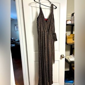 Metallic silver and gold jumpsuit